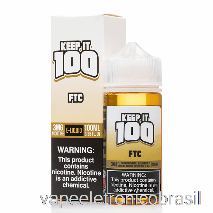 Vape Eletrônico Ftc - Keep It 100 E-liquid - 100ml 6mg